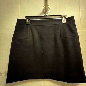 J.Crew Navy Wool Mini Skirt